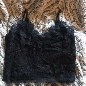 Black lace tank top